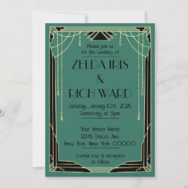 Art Deco Einladung
