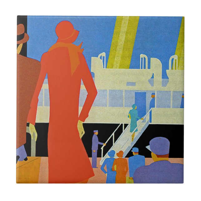 Art Deco Einschiffung Fliese (Vorderseite)