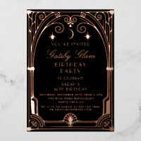 Art Deco Elegant Black Gold 20s Classic Geburtstag