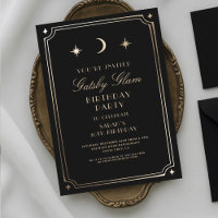 Art Deco Elegant Schwarz Gold 20er Klassischer Geb