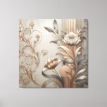 Art Deco: Elegante Botanicals und geometrische Lux Leinwanddruck<br><div class="desc">Diese digitale Kunst zeichnet sich durch ein elegantes,  texturiertes Design mit stilisierten floralen und botanischen Motiven in Gold- und Silbertönen aus,  die durch subtile geometrische Muster und reiche metallische Tönen geprägt sind und einen modernen,  zeitlosen Luxus ausstrahlen.</div>