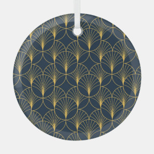 Art Deco Elegante: Fanmotive Ornament Aus Glas