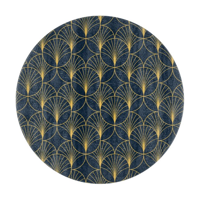 Art Deco Elegante: Fanmotive Schneidebrett (Vorderseite)