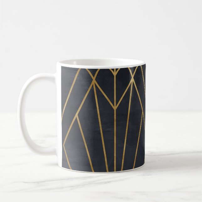Art Deco Elegante: Geometrischer Glamour Kaffeetasse (Links)