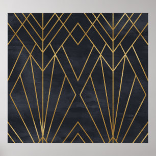 Art Deco Elegante: Geometrischer Glamour Poster