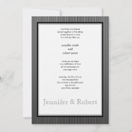 Art Deco Elegante Stripe Hochzeit Einladung