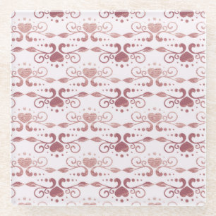 Art Deco, elegantes Vintage-Wandpapier. Glasuntersetzer