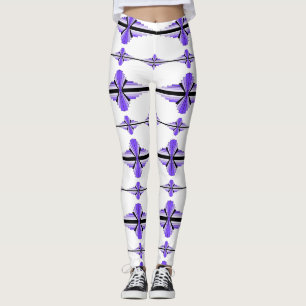 Art Deco-Elemente in pastelllila Leggings