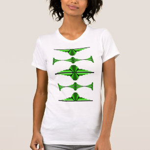 Art Deco-Elemente in tiefem Grün T-Shirt
