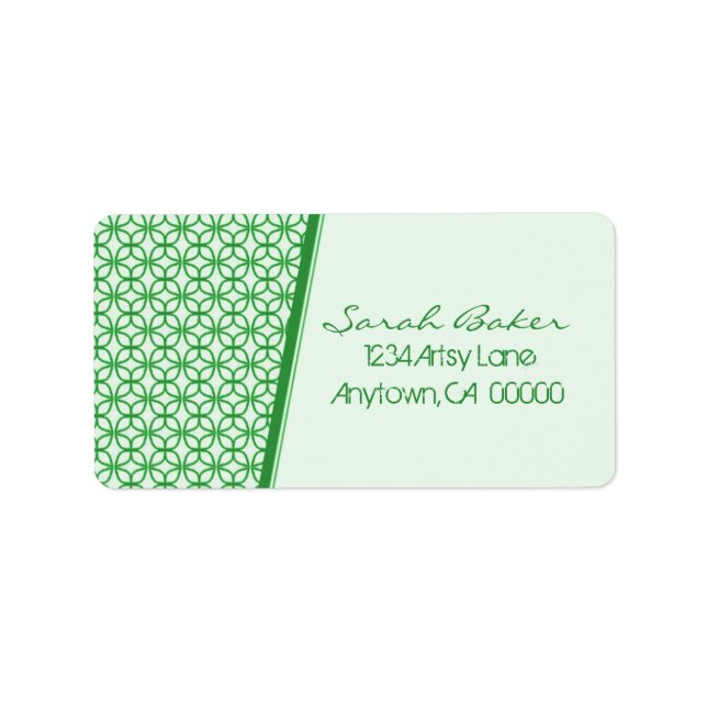 Art Deco Fab Address Labels Adressaufkleber (Vorne)