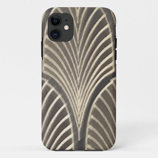 Art Deco Fächer Case-Mate iPhone Hülle (Rückseite)