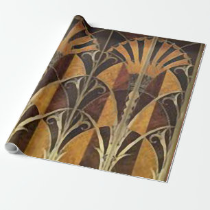 ART DECO FÄCHER EINLEGEARBEIT GESCHENKPAPIER