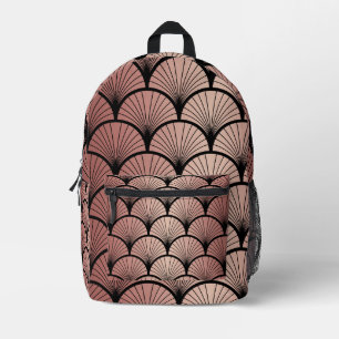 Art Deco Fächer-Muster Bedruckter Rucksack