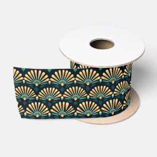 Art Deco Fächer Muster Dekorativ Satinband