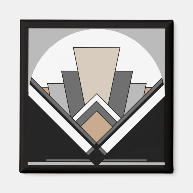 Art Deco Fan Expression Magnet (Vorne)