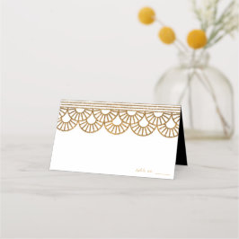 Art Deco Fan Motif Wedding Platzkarte