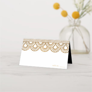 Art Deco Fan Motif Wedding Platzkarte