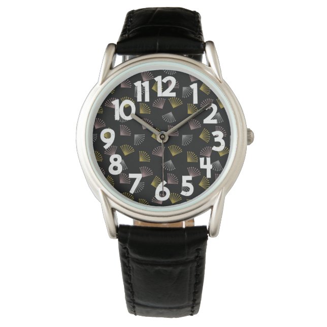 Art Deco Fans Armbanduhr (Vorderseite)