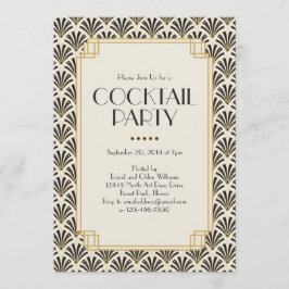 Art Deco Fans Cocktail Party 3 Einladung