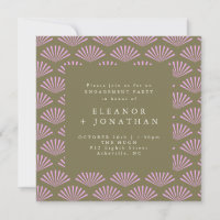 Art Deco Fans von Olive and Lilac Engagement Party
