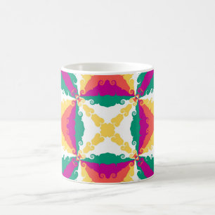 Art Deco Farbige Wirbel Retro Abstrakte Kunst Kaffeetasse
