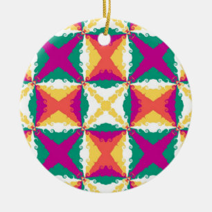 Art Deco Farbige Wirbel Retro Abstrakte Kunst Keramikornament