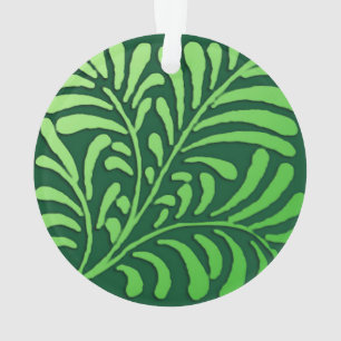 Art Deco Farnmuster - grüne Schattierungen Ornament