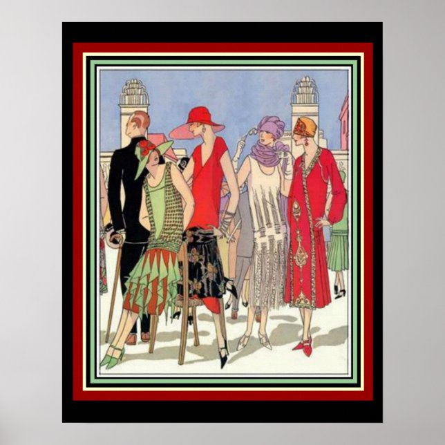 Art Deco Fashion Design Poster 16 x 20 (Vorne)