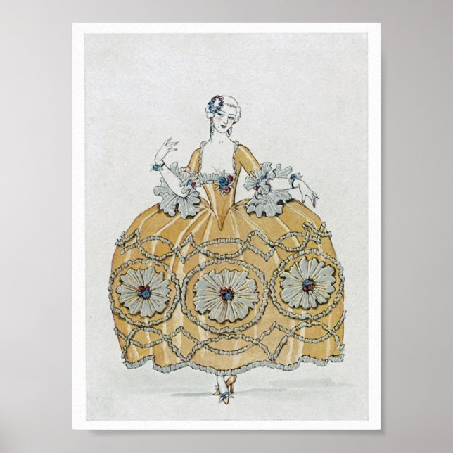 Art Deco Fashion Illustration Poster (Vorne)