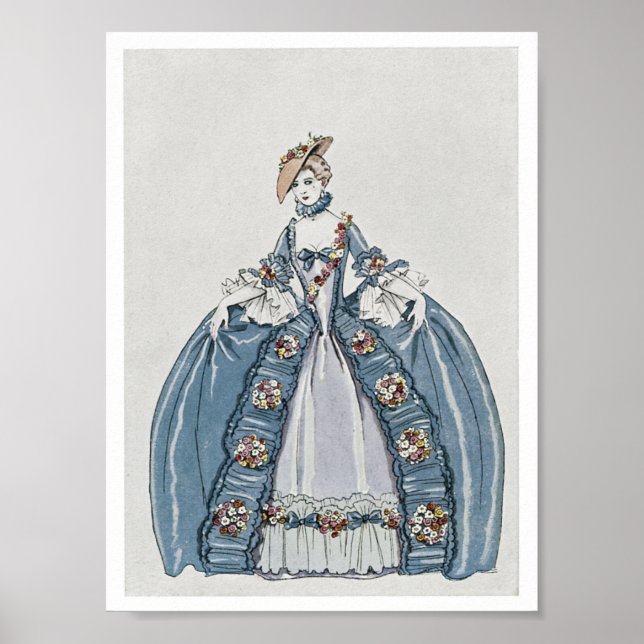 Art Deco Fashion Illustration Poster (Vorne)