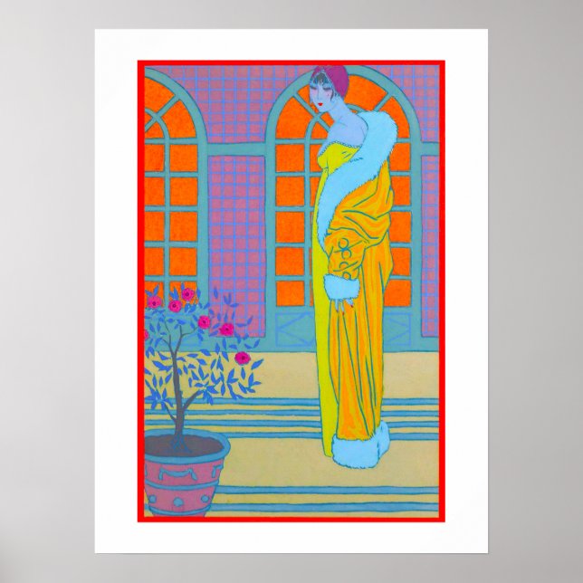 Art Deco Fashion Illustration von George Barbier Poster (Vorne)