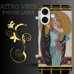 Art Deco Fashion Lady iPhone / iPad Gehäuse iPhone 16 Hülle