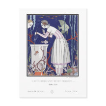 Art Deco Fashion Plate von George Barbier Postcard