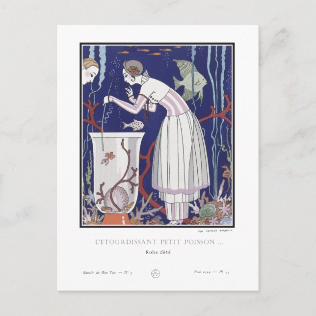 Art Deco Fashion Plate von George Barbier Postcard Postkarte (Vorderseite)