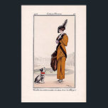 Art Deco Fashion Poster<br><div class="desc">Vintage fashion plate. Beautiful Paris fashion plate from 1912. Showing the pinnacle of French fashion in the early 19th century. Illustration is of a delightful orange and black outfit This fashion plate would look lovely hanging in a bedroom or sewing room and would look amazing in a grouping of 2...</div>