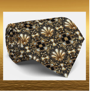 Art Deco Faux Seidenkrawatte Luxus Herrenmode Krawatte
