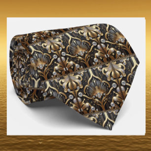 Art Deco Faux Seidenkrawatte Luxus Herrenmode Krawatte