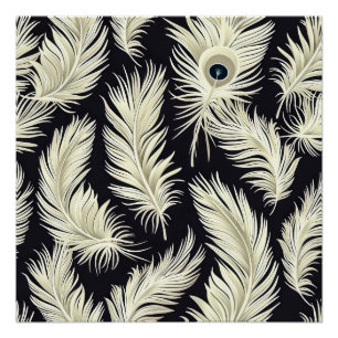 Art Deco Feather Muster Poster