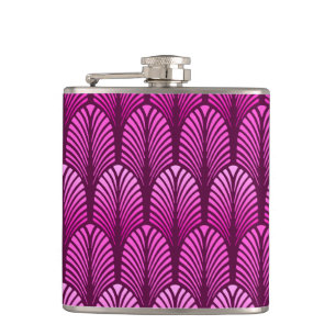 Art Deco Feather Pattern, Amethyst Lila Flachmann
