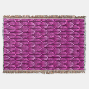 Art Deco Feder Muster, Amethyst Purpur Decke