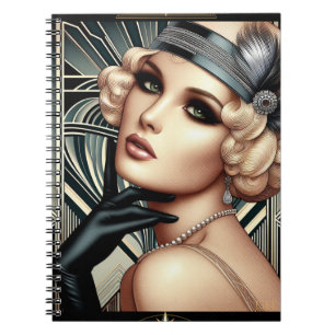 Art Deco Femme Fatale Planer Notizblock
