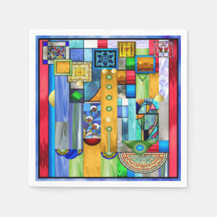 Art Deco: Festes Glas 1 Serviette