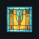 Art Deco: Festes Glas 3 Leinwanddruck<br><div class="desc">12" x 12" Leinenprint mit einem Bild eines Buntglaskunstes mit Art Deco Flair,  erinnert an einige Werke der 20er Jahre. Siehe dazu passend Acryldruck,  Metalldruck,  Plakat und Wanddekal. Sehen Sie sich die gesamte Kollektion This & That Canvas Print im Bereich ART & POSTERS an.</div>