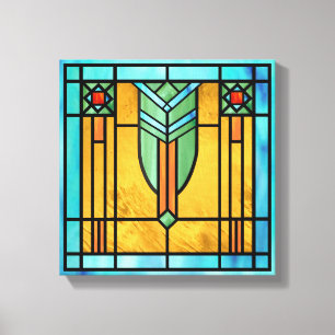 Art Deco: Festes Glas 3 Leinwanddruck