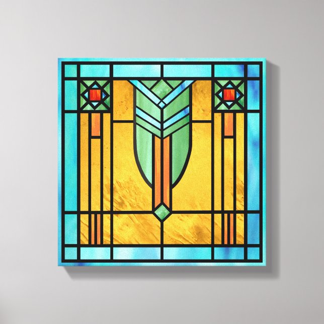 Art Deco: Festes Glas 3 Leinwanddruck (Vorderseite)