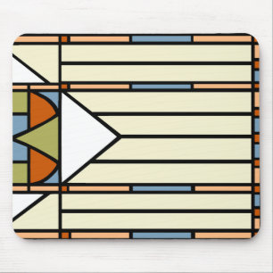 Art Deco: festes Glas Mousepad