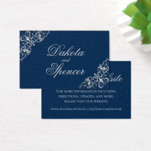 Art Deco Filigree Silver and Navy Blue Website