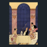 Art Deco Fine Dining Poster<br><div class="desc">Art Deco Fine Dining Poster. Das Design des berühmten französischen Schauspielers und Illustrators George Barbier besticht durch eine Pariser Speiseszene während der 1920er Jahre. Eine wunderschöne Darstellung der französischen Haute Couture während der rauschenden zwanziger Jahre.</div>