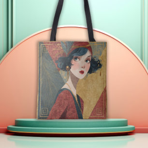 Art Deco Flapper Girl aus den 1920er Jahren