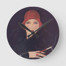 Art Deco Flapper Wall Clock